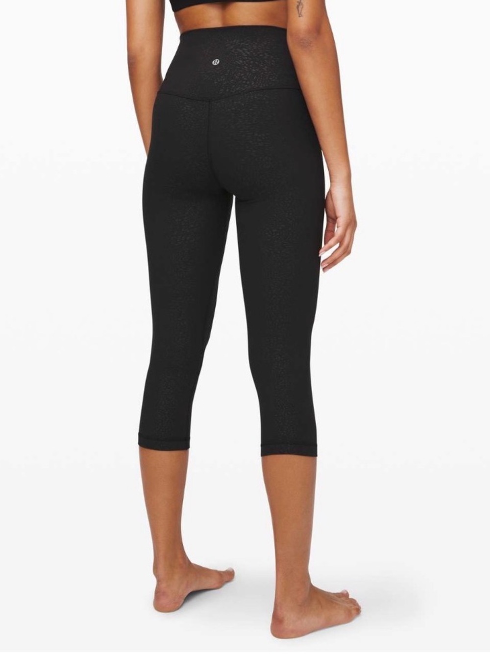 Lululemon Align HR Crop 21" Embossed Black